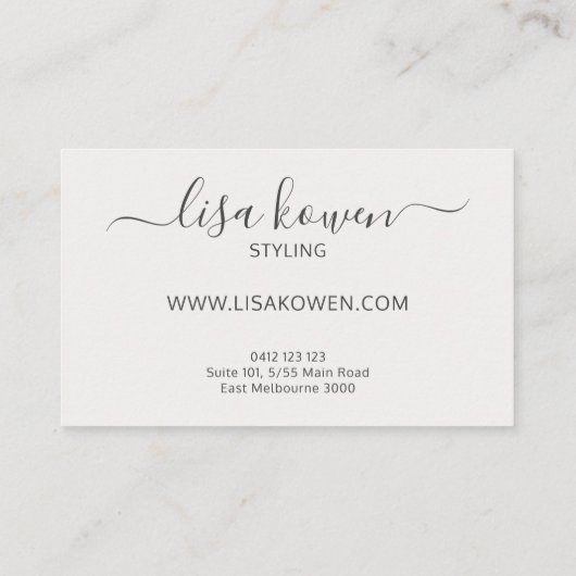 繊細なモダンテラゾセラミックパターン 名刺 (裏面)