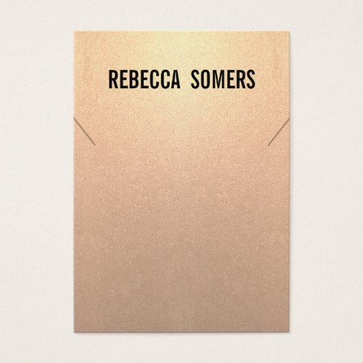 繊細なモダンバラ金ゴールドネックレス表示カード (正面)