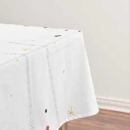 繊細なモダン冬のパターン白いテーブルクロス テーブルクロス