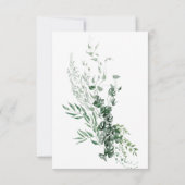 繊細なモダン熱帯雨林の葉脈 セーブザデート (裏面)