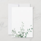 繊細なモダン熱帯雨林の葉QR 出欠カード (裏面)