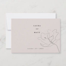 繊細なモダン赤面ピンクのフローラ食事の選択RSVP