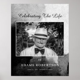 繊細なモノクロのお別れ歓迎写真 ポスター