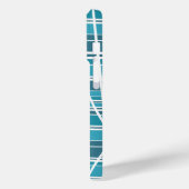 繊細なモノグラムアクアと白抽象芸術 Case-Mate iPhoneケース (裏面 / 左)