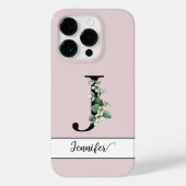 繊細なモノグラムJカスタム名ジャスミン花 Case-Mate iPhoneケース (裏面)