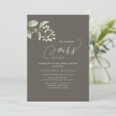 繊細なユーカリの未来のMrs. ブライダルシャワー 招待状 (スタンド正面)