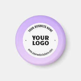 繊細なライトパープルのオンブレ & あなたのビジネスロゴ マグネット