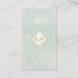 繊細なラインのゴールドアブストラクト ウィッシングウェル セージ ID867 エンクロージャーカード