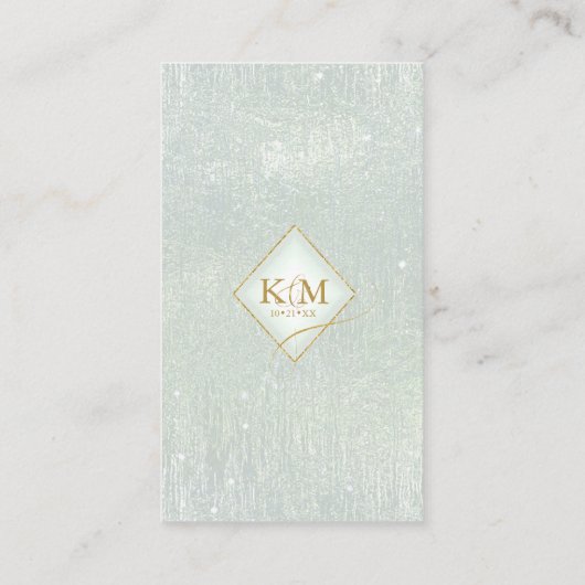 繊細なラインのゴールドアブストラクト ウィッシングウェル セージ ID867 エンクロージャーカード (裏面)