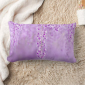 繊細なラベンダーの花腰枕 ランバークッション (ブランケット)