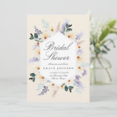 繊細なラベンダーブーケ結婚のブライダルシャワー2 招待状 (スタンド正面)