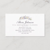 繊細なラベンダーブーケ 名刺 (裏面)