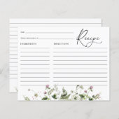 繊細なラベンダーワイルドフラワーブライダルシャワー (正面/裏面)