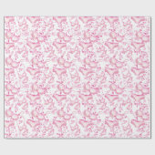 繊細なランジェリーパターンブライダルシャワーラップ ラッピングペーパー (フラット)