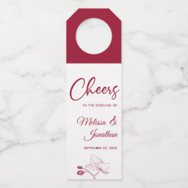 繊細なラン結婚スの応援カスタム ボトルネックタグ