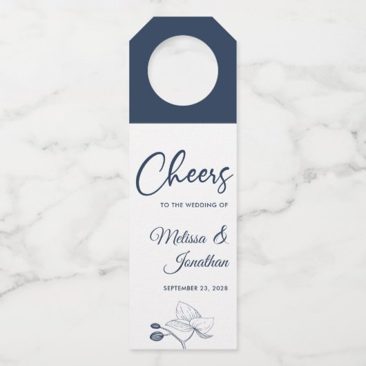 繊細なラン結婚スの応援カスタム ボトルネックタグ (正面)