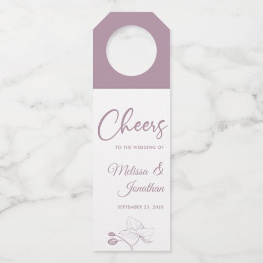 繊細なラン結婚スの応援カスタム ボトルネックタグ (正面)