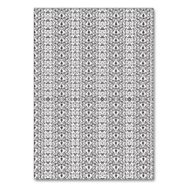 繊細なリピートパターンのライトグレーの花模様が特徴の テーブルナンバー