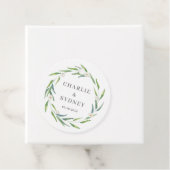 繊細なリース結婚のブライダルシャワーラベル フェイバータグ (インサイチュ)