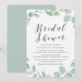 繊細なリース |ブライダルシャワーの招待 招待状
