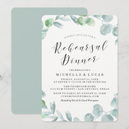 繊細なリース |リハーサルディナー招待状 招待状