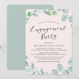 繊細なリース |婚約パーティ招待状 招待状