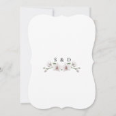 繊細なルアウ(ハワイ式宴会)水の色ホワイトオーキッド結婚ズ 招待状 (裏面)