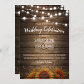 繊細なルースドヒマワリ 招待状 (正面/裏面)