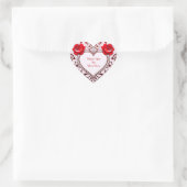 繊細なレースのハートカード ハートシール (バッグ)