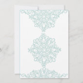 繊細なレース縁ど結婚式招待状5x7 招待状 (裏面)