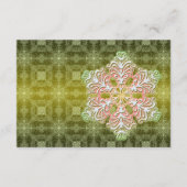 繊細なレース雪の結晶の冬の結婚式の返信カード 出欠カード (裏面)