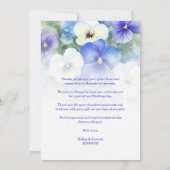 繊細なロマンチッククラシックフローラブルーシェード写真 サンキューカード (裏面)