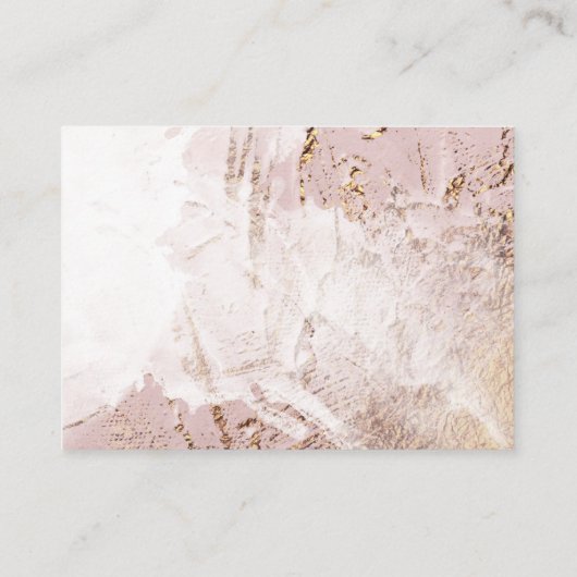 繊細なローズゴールドの偽の箔の結婚式受付カード エンクロージャーカード (裏面)