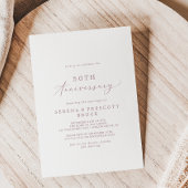 繊細なローズゴールド 50周年 結婚記念日 招待状