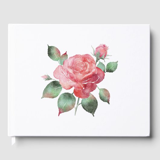 繊細なローズ ゲストブック (正面)