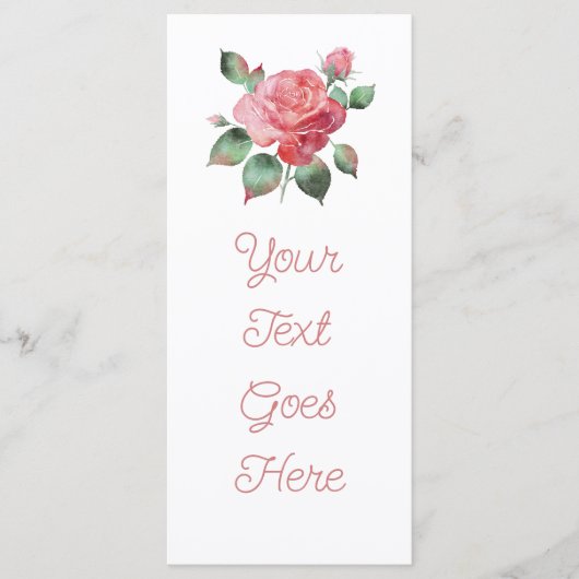 繊細なローズ メニュー (正面)