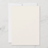 繊細なワイルドフラワーのカードストック Botanical Wedding 招待状 (裏面)