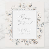 繊細なワイルドフラワーの水カラー応援ID1102 ワインラベル (シングルラベル)