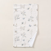 繊細なワイルドフラワーの水彩パターンID1102 バスタオルセット (ハンドタオル)