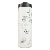 繊細なワイルドフラワーの結婚水色のID1102 タンブラー (正面)