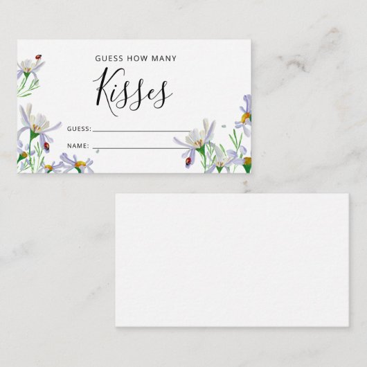 繊細なワイルドフラワーは何枚のキスゲーム エンクロージャーカード (正面/裏面)
