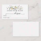 繊細なワイルドフラワーは、どのように多くのキスゲームを推測 エンクロージャーカード (正面/裏面)