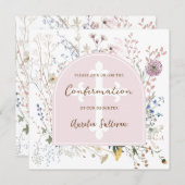 繊細なワイルドフラワーアーチ確認招待状 招待状 (正面/裏面)