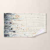 繊細なワイルドフラワーウォータカラーブルー淡い色のイエロー バスタオルセット (ハンドタオル)