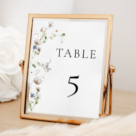繊細なワイルドフラワーテーブルナンバー ポスター