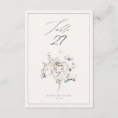 繊細なワイルドフラワーテーブル番号ID1102 招待状 (正面)