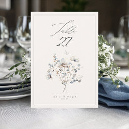 繊細なワイルドフラワーテーブル番号ID1102 招待状