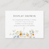 繊細なワイルドフラワーディスプレイシャワー エンクロージャーカード (正面)