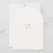 繊細なワイルドフラワー・水彩アーチウェディング ID1102 招待状 (裏面)