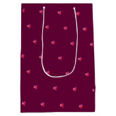 繊細なワインレッドバレンタイン ミディアムペーパーバッグ (裏面)